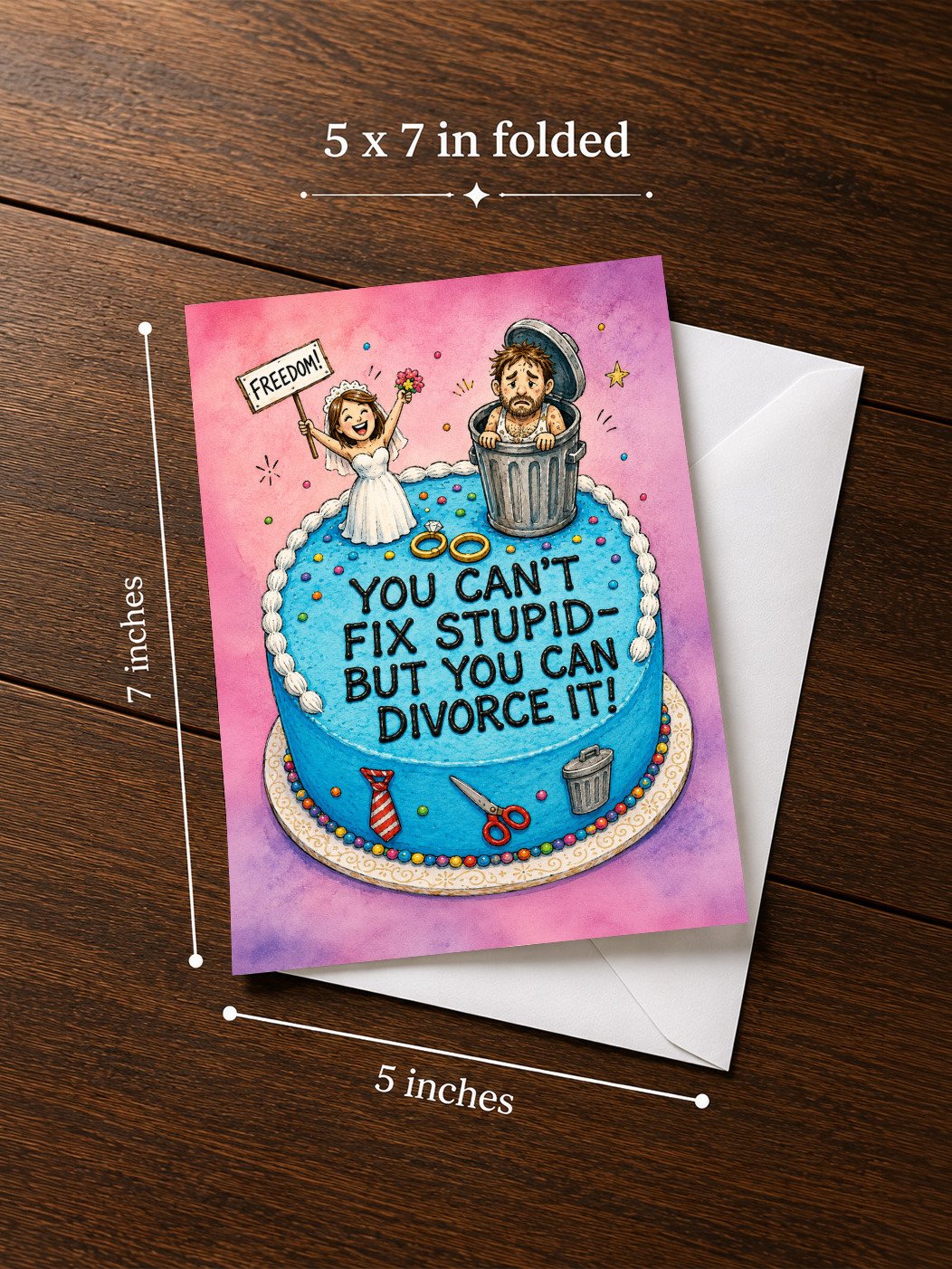 You Can't Fix Stupid But You Can Divorce It Greeting Card product image (2)
