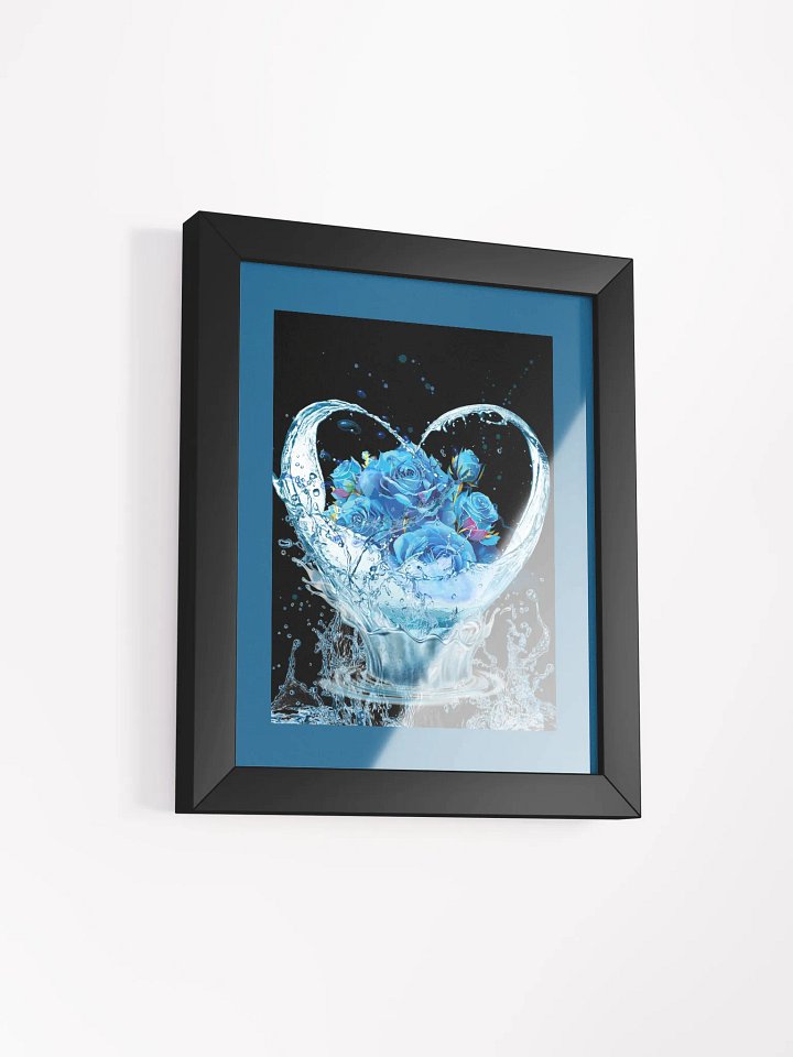Ethereal Blue Rose Water Splash Framed Poster product image (2)
