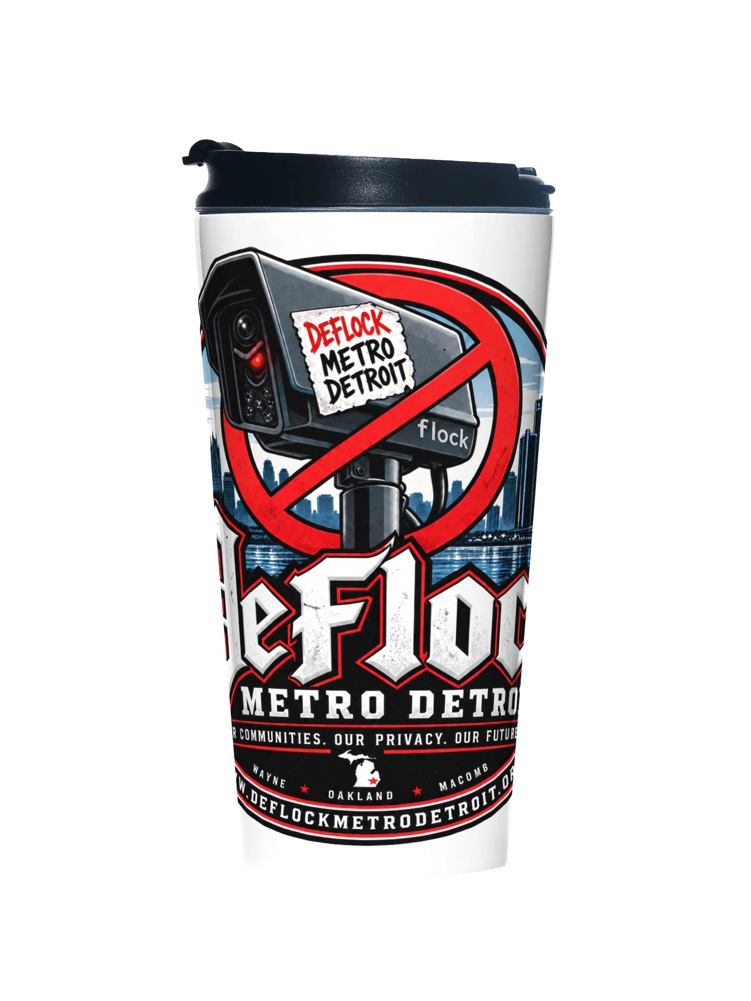 DeFlock Metro Detroit Logo Travel Mug product image (1)