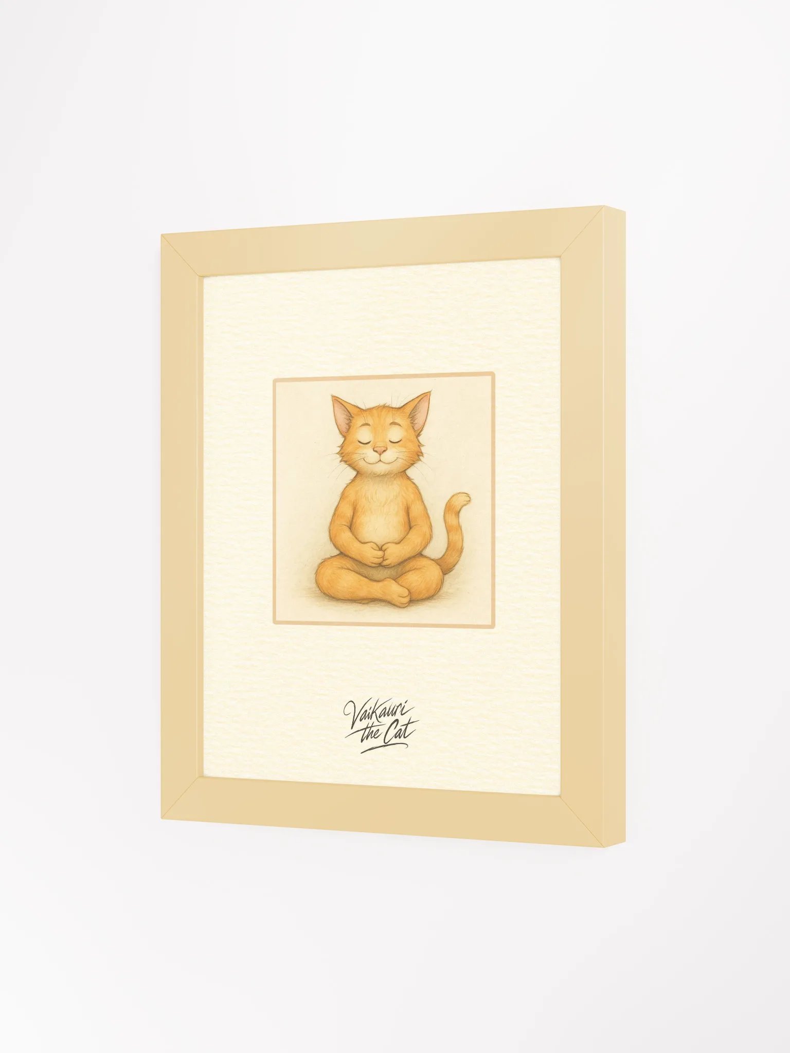 Vaikauri the Cat Meditation Framed Artprint product image (6)