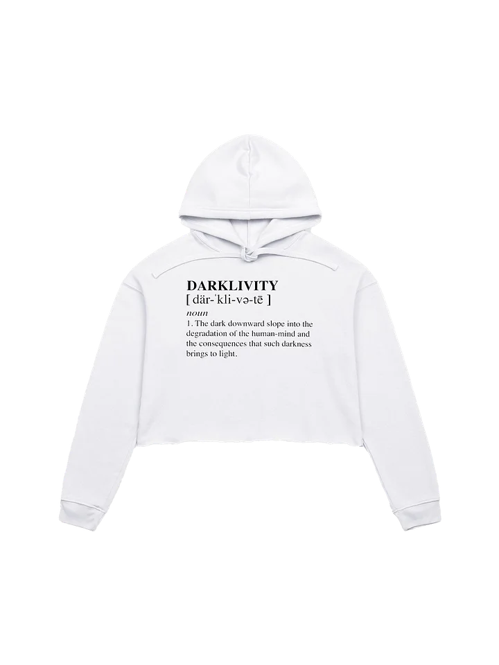 DARKLIVITY Definition Crop Hoodie | White product image (1)