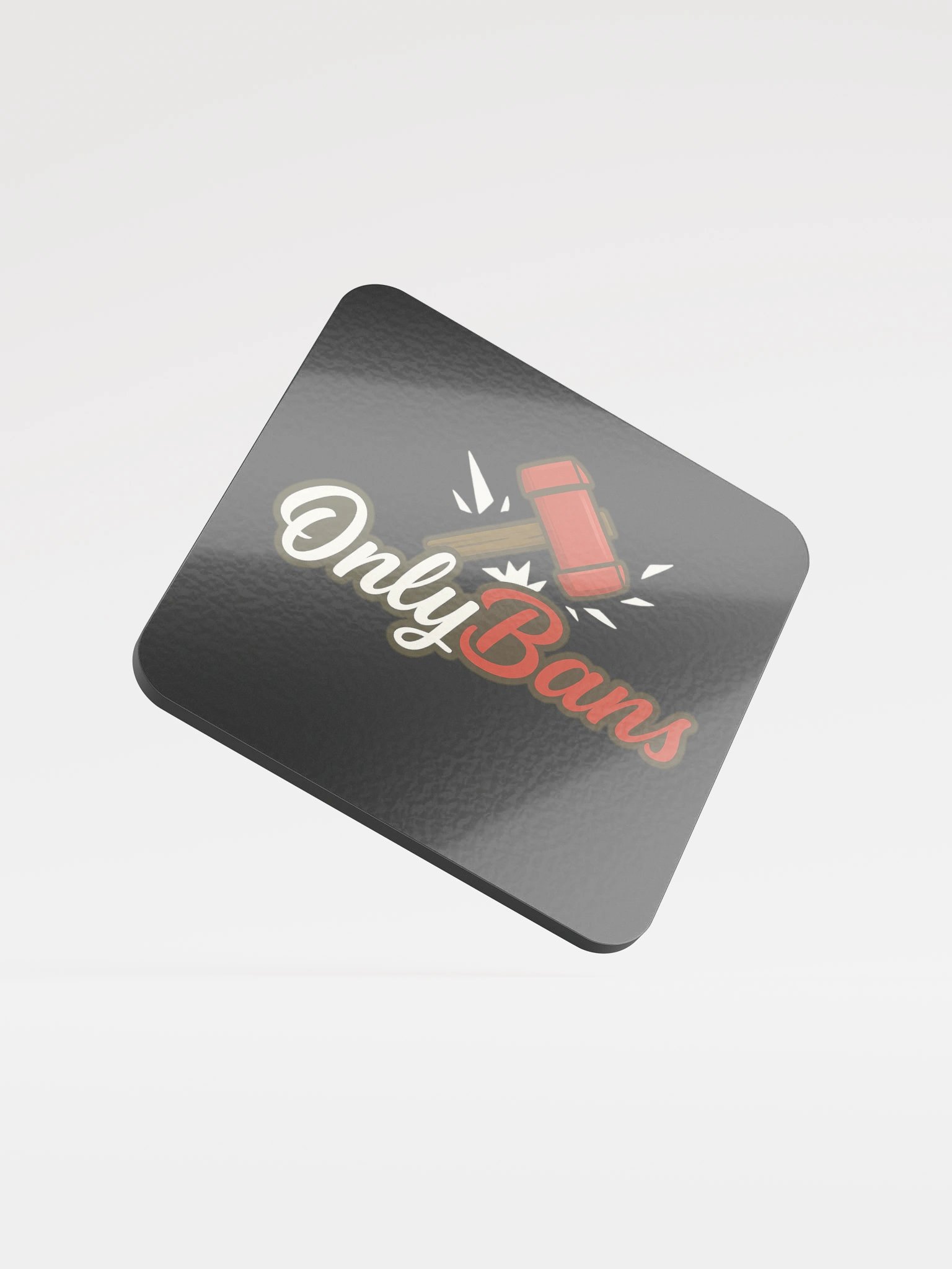 OnlyBans Glossed Cork Coaster product image (1)