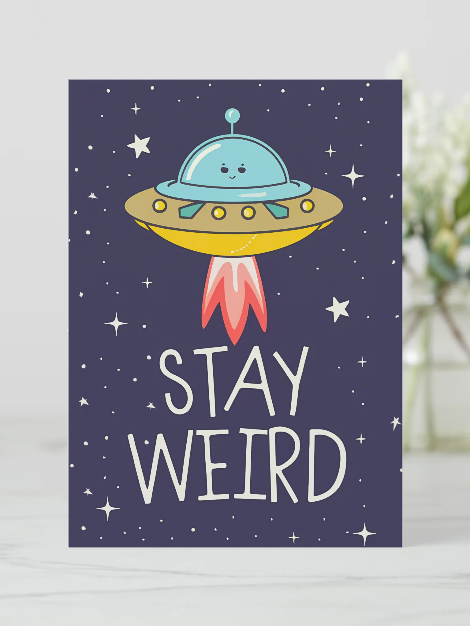 Stay Weird UFO Friendship Card (digital download) product image (5)