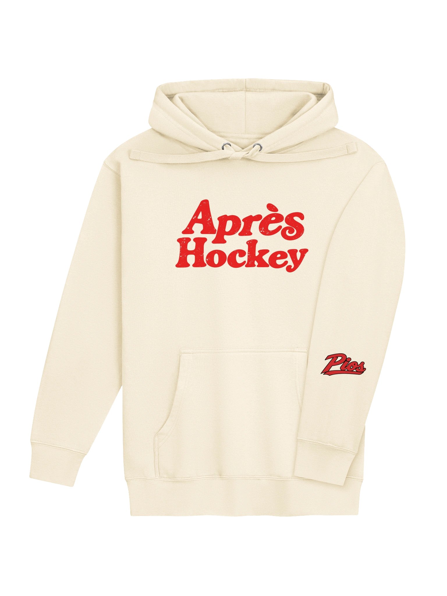 Pioneers Après Hockey Premium Hoodie — Bone product image (4)