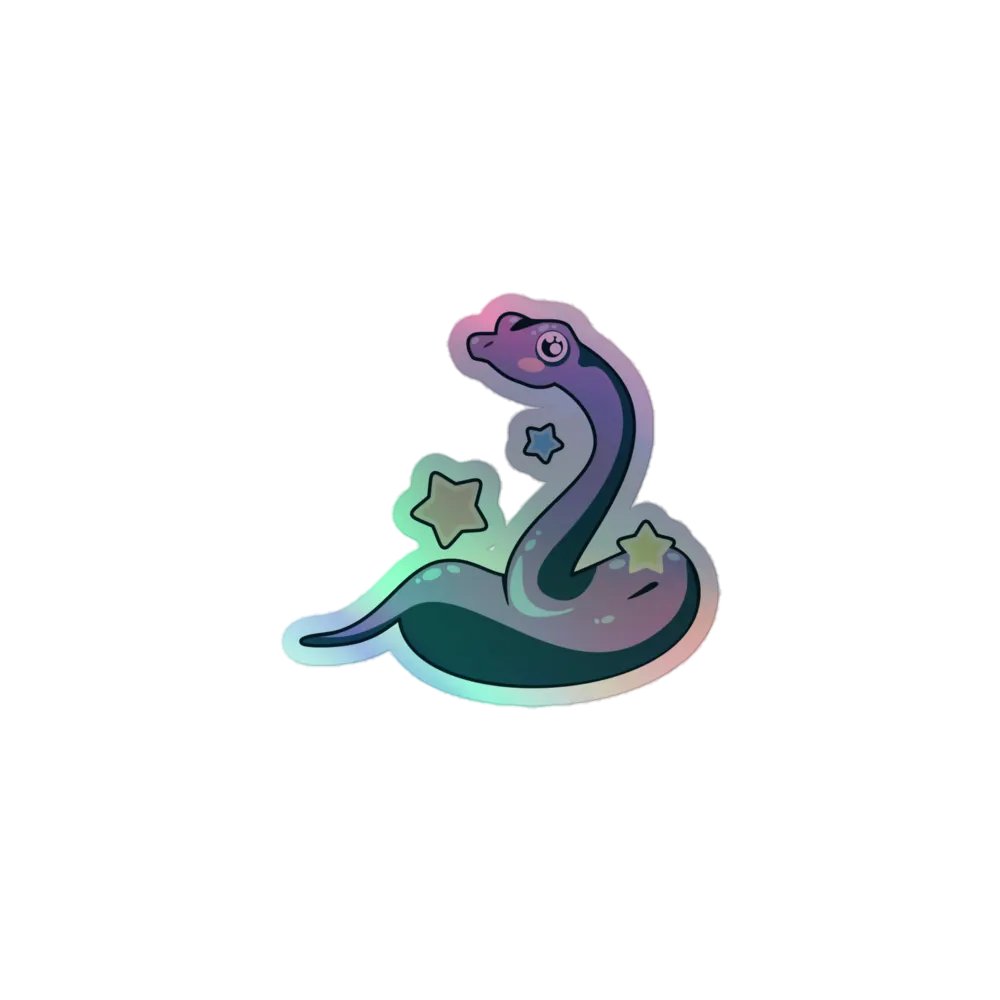 Holographic snake sticker product image (1)