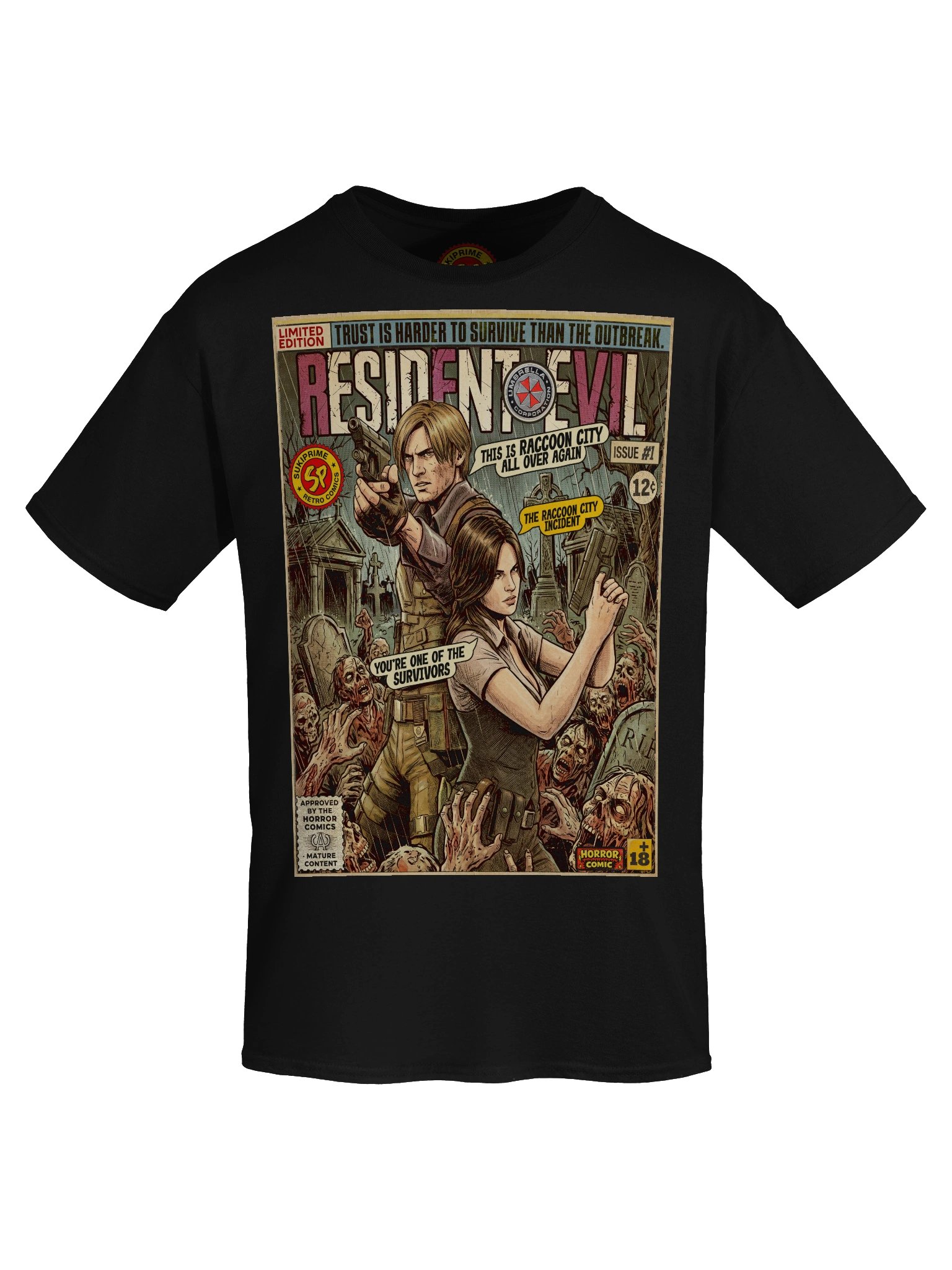 Resident Evil 6 Leon & Helena Comic Art T-Shirt product image (5)