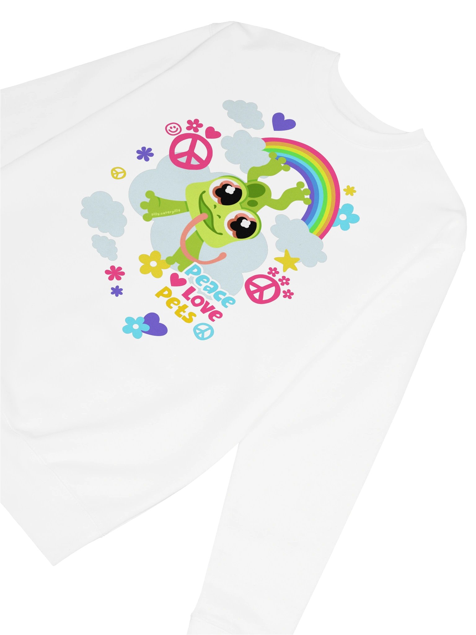Peace Love Froggy Sweatshirt (light) product image (6)