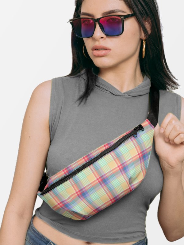 Bright Pastel Plaid Fanny Pack product image (1)