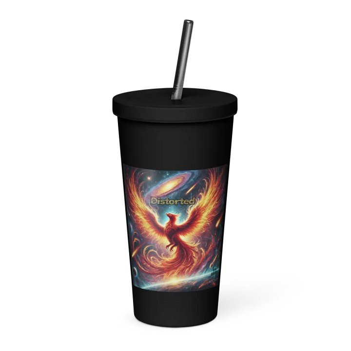 Distorted Album Cover Insulated Tumbler + Straw - Show Your Support - Drinkware product image (1)