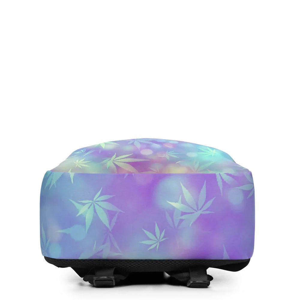 Cannabis Leaf Pastel Bokeh Design Backpack – Water-Resistant, Laptop-Friendly product image (5)