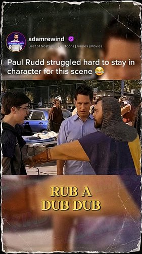 Paul Rudd always seems to struggle with his lines 😆 Also how is Role Models 18yrs old 🙃

It's still one of the most quietly r...
