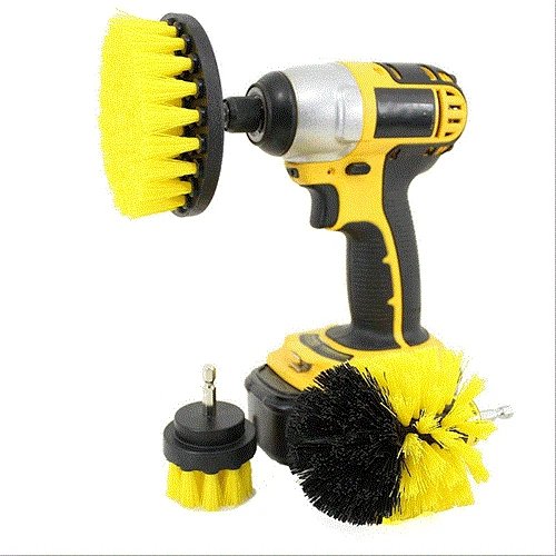 3 Piece Drill Brush Kit Power Scrubber for Tile Grout Shower Tub Wall product image (10)