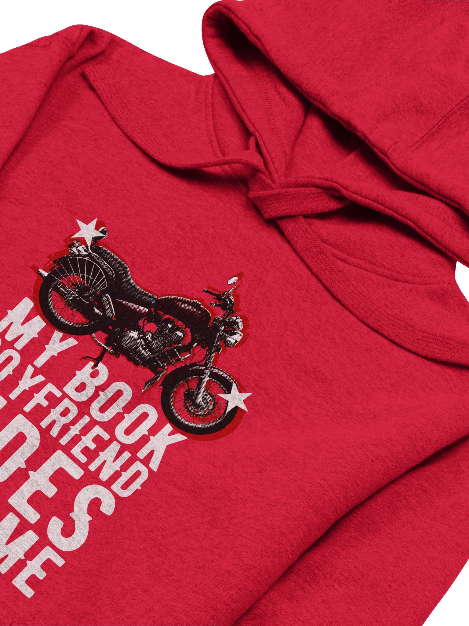 My Book Boyfriend Rides Chrome Hoodie product image (2)