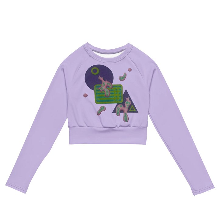 Shape Shenanigans Purple Long Sleeve Crop Top product image (1)
