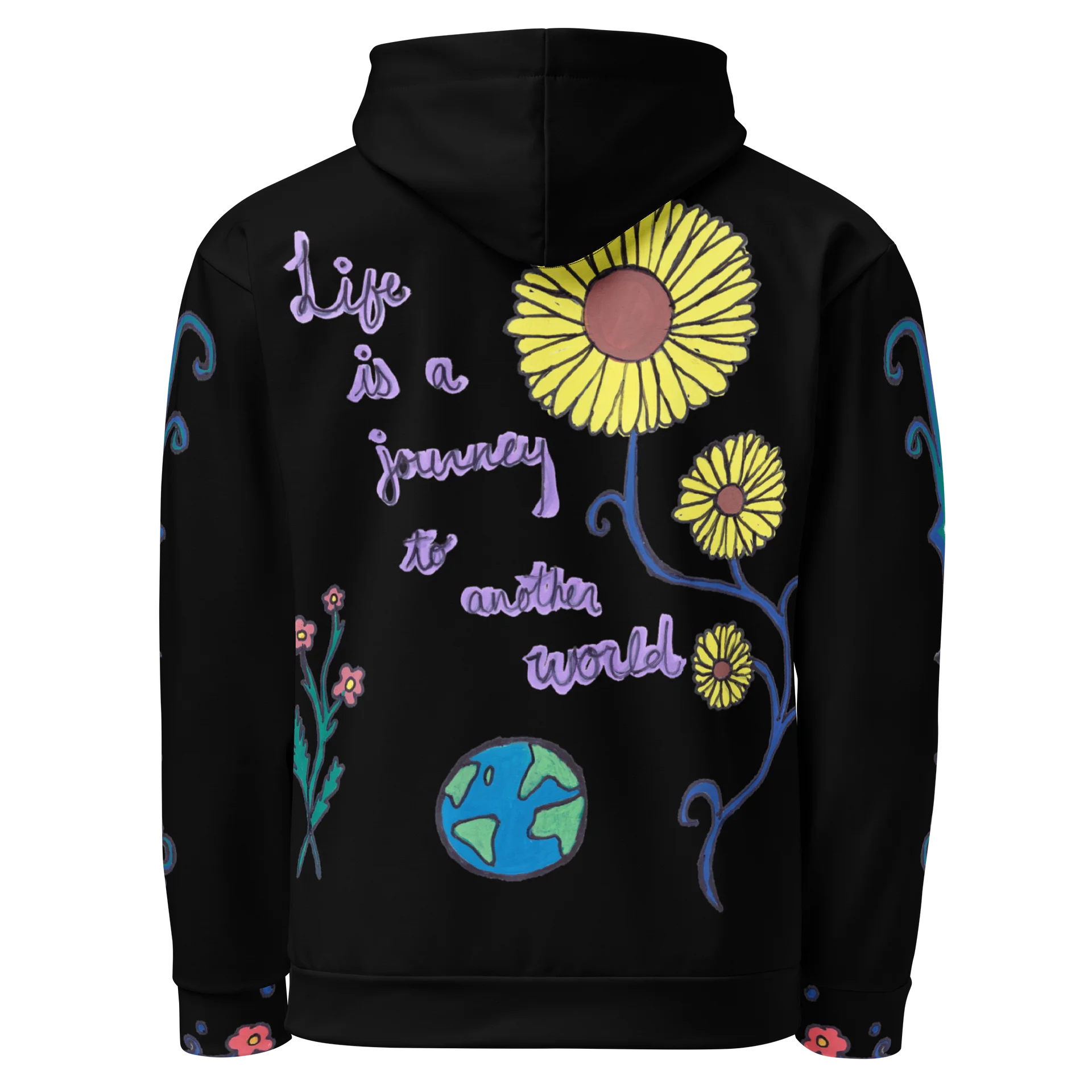 Flower-Grave Hand-drawn Hoodie product image (2)