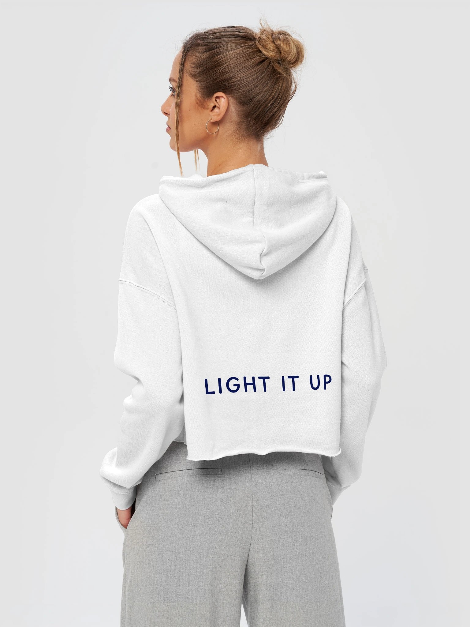 Slow Burn Obsessed | Navy Crop Hoodie product image (30)