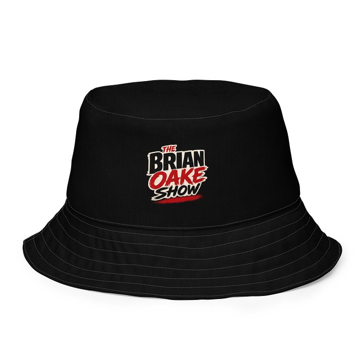 Brian Oake ShowBucket hat - Black with white stitching product image (1)