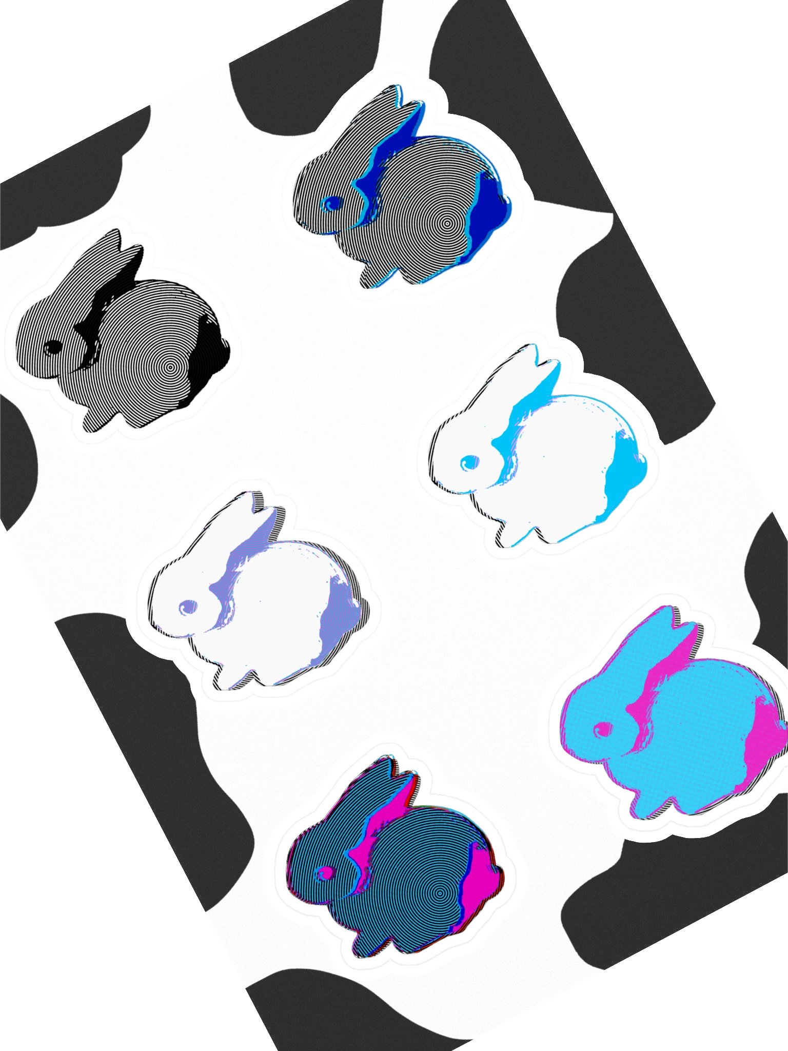 psyop bunny sticker sheet product image (1)