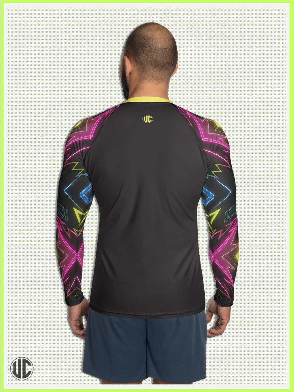 Neon Kaleidoscope – Men’s Rash Guard product image (2)