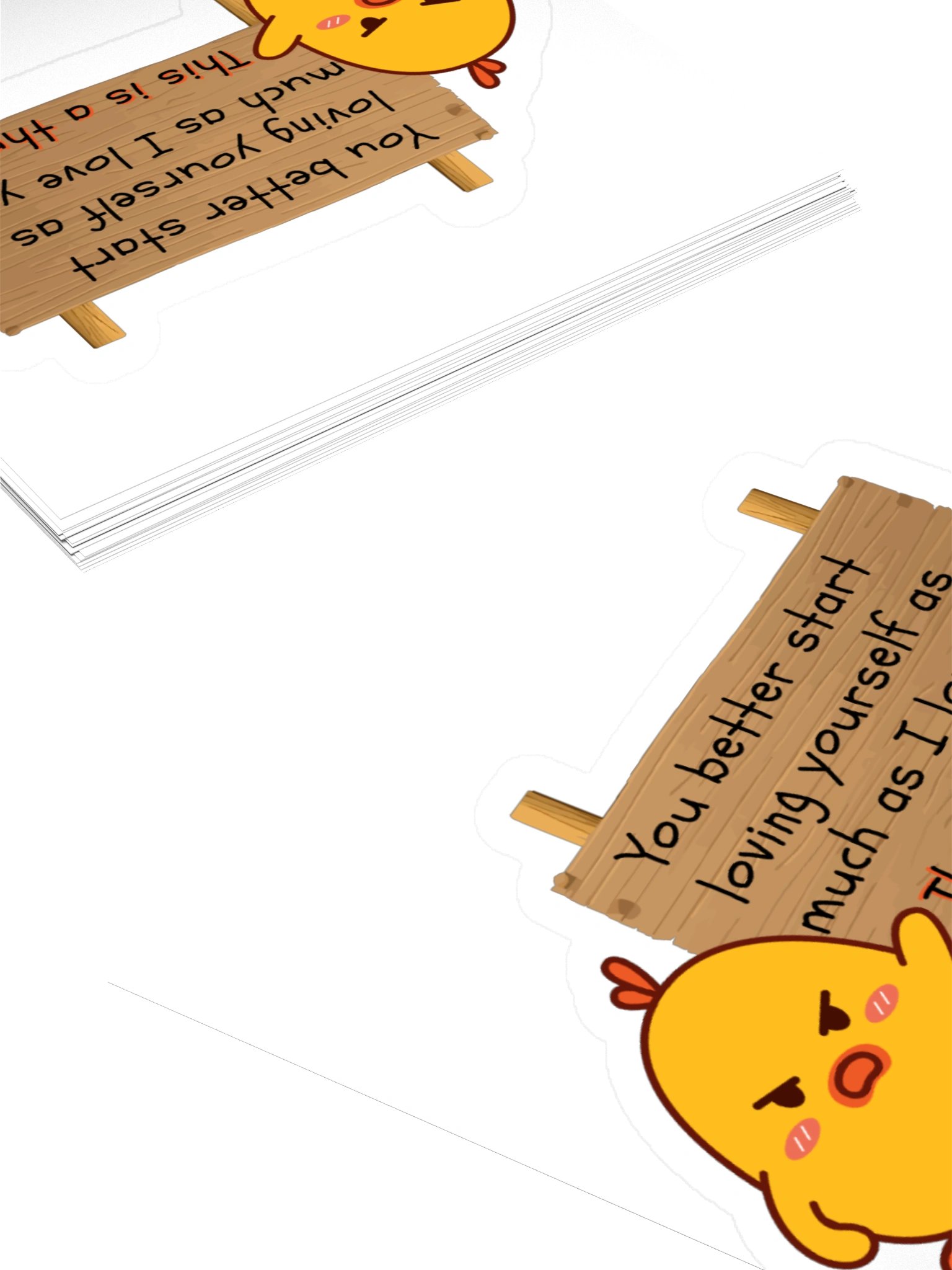 Self-Love Threat Chick Sticker product image (7)