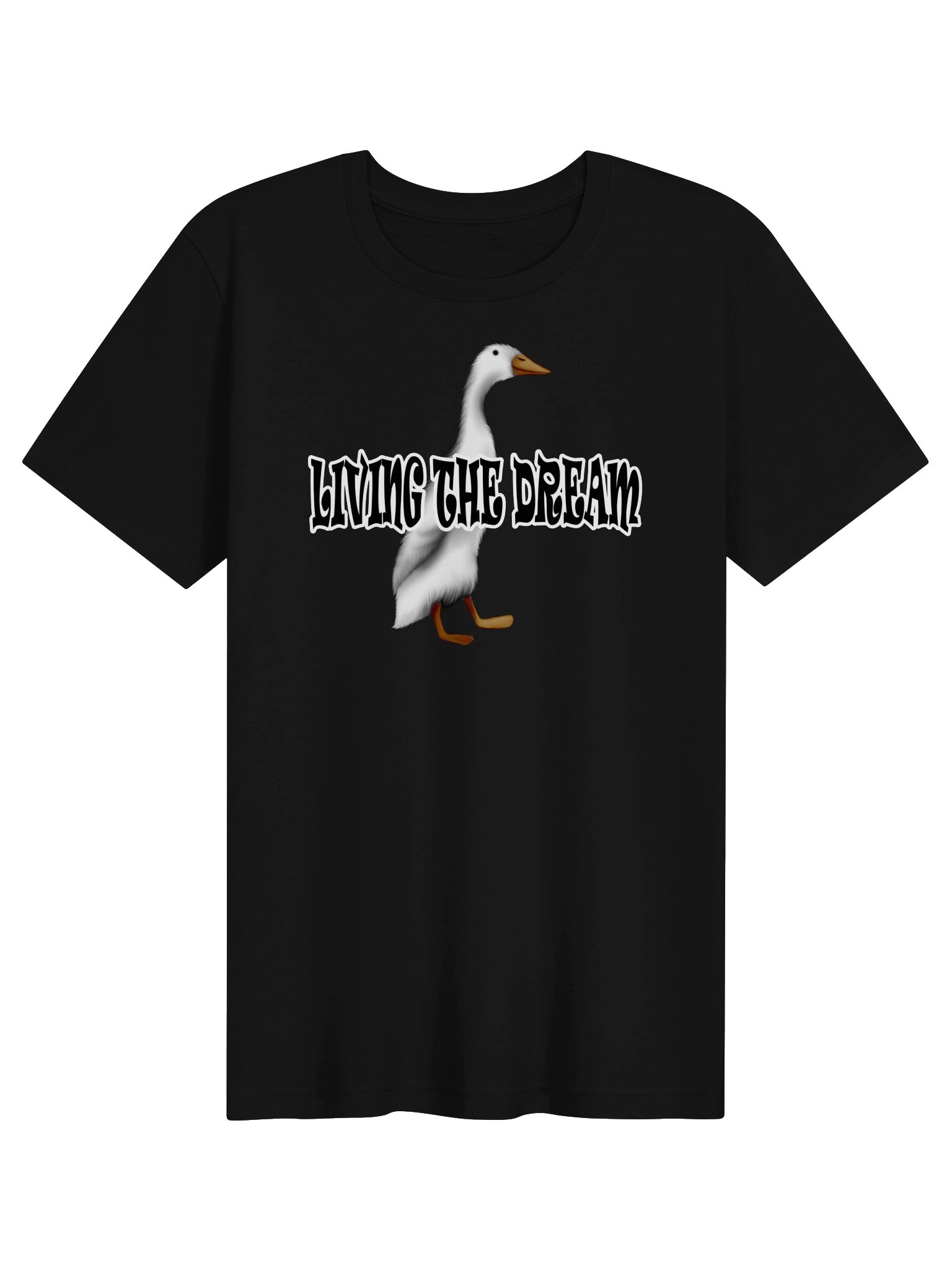 Duck "LIVING THE DREAM" T-Shirt. Unisex Bella+Canvas Supersoft T-Shirt product image (1)
