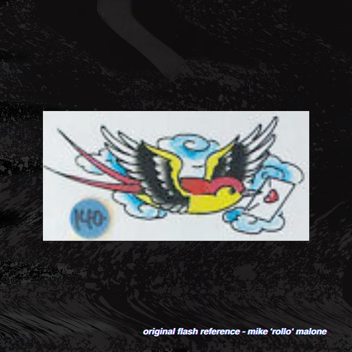 Mike 'Rollo' Malone Swallow Bird with Love Letter Pattern product image (2)