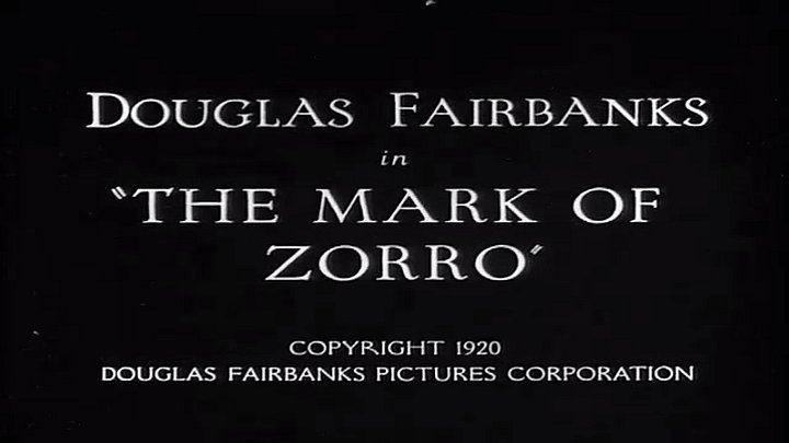 The Mark Of Zorro Silent Film product image (1)