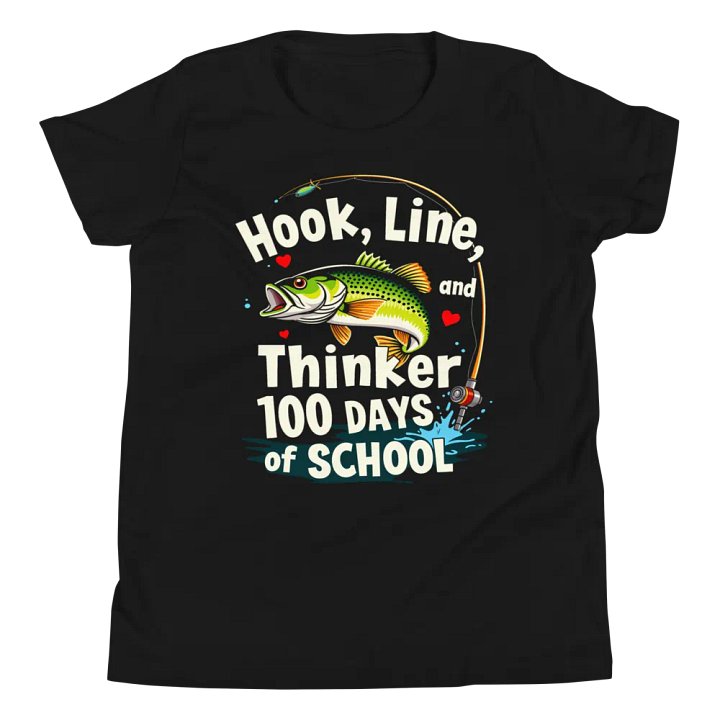 Hook, Line, and Thinker 100 Days of School Youth T-Shirt product image (1)