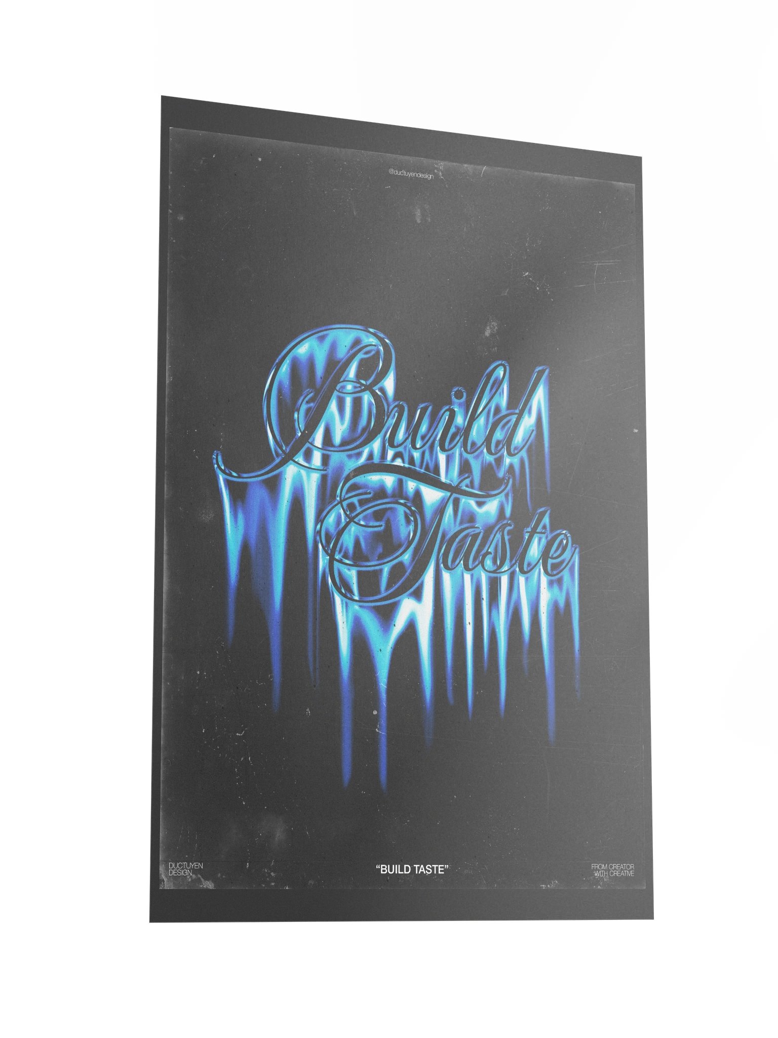 "BUILD TASTE" Typography Print Poster (Unframe) product image (4)