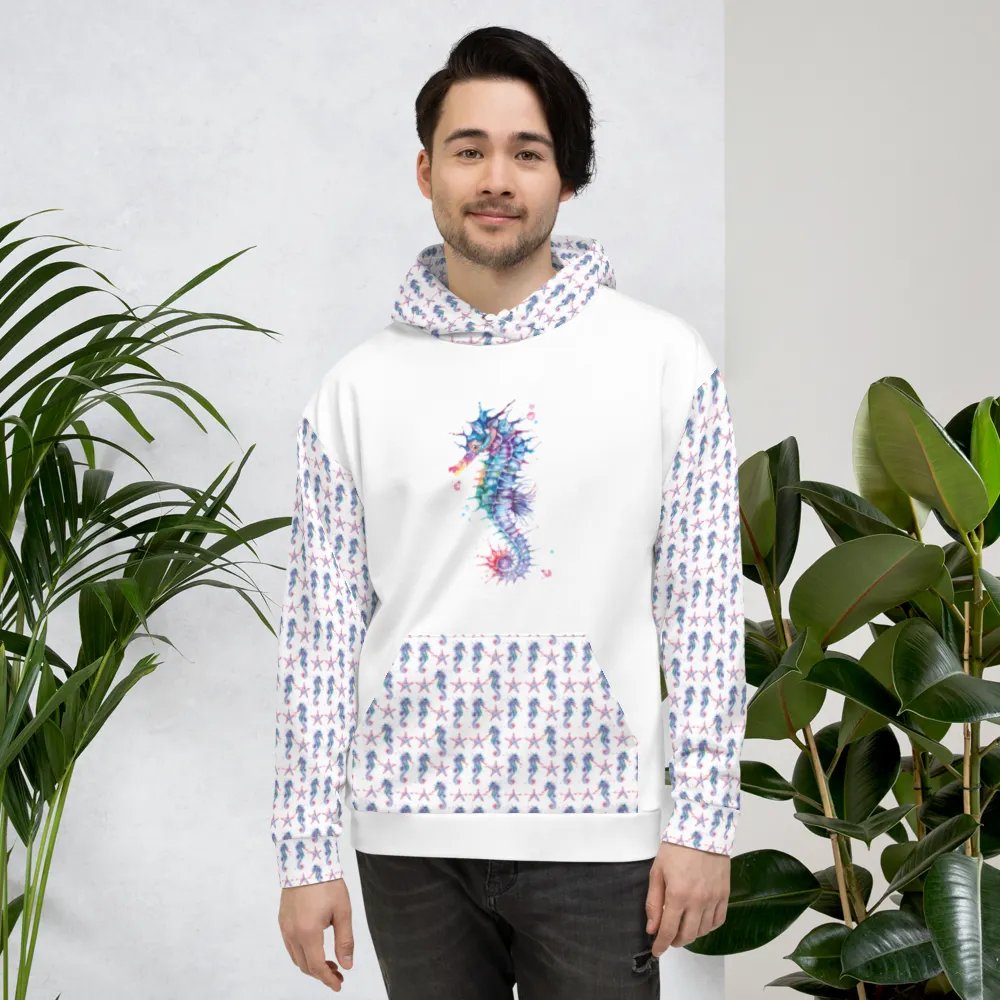 Vibrant Watercolour Seahorse Dreams Hoodie product image (7)