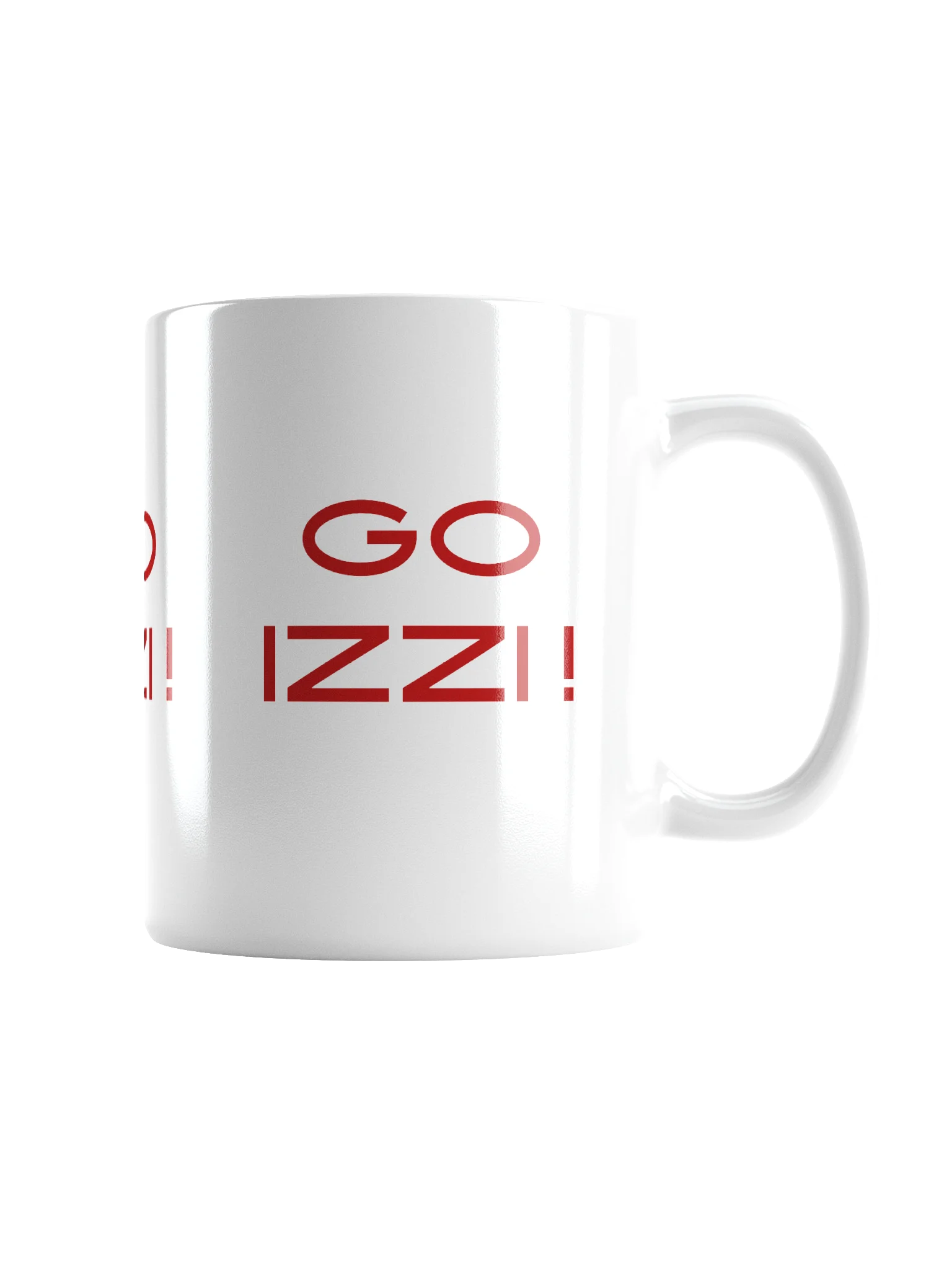 Go Izzi! - White Mug with Red Letters product image (4)