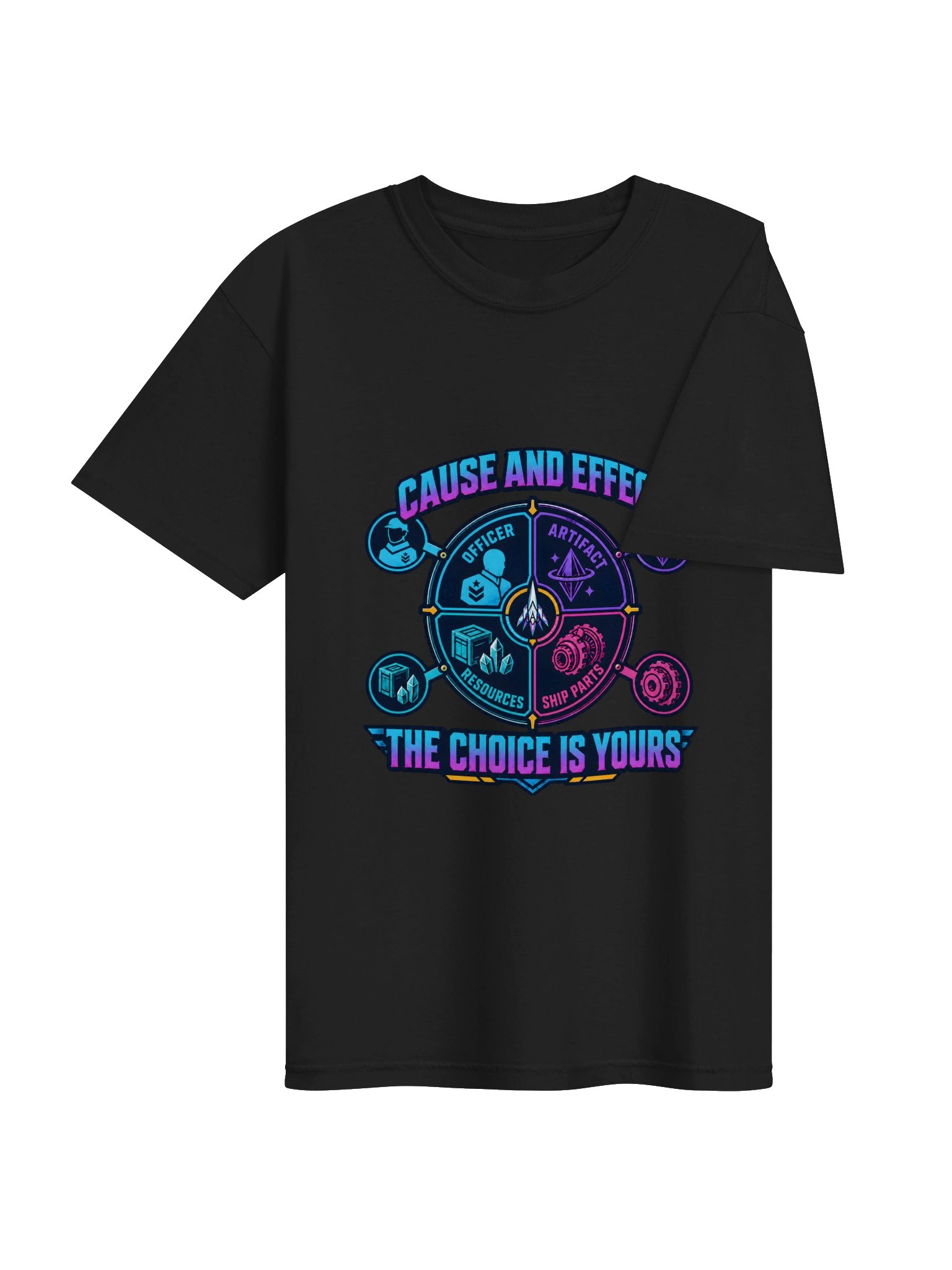 Cause and Effect Neon Diagram Tee product image (47)