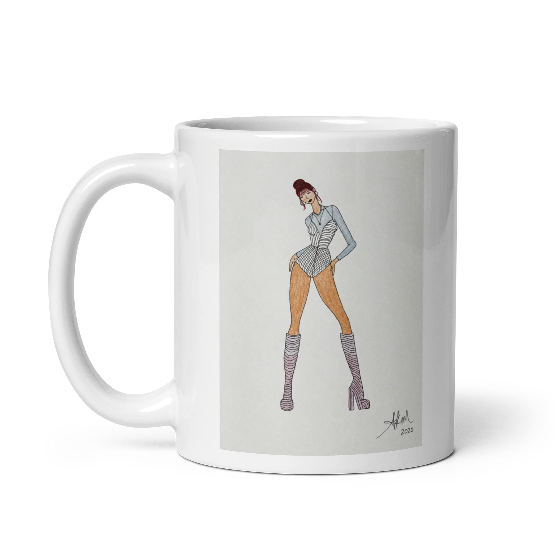 AK’s Chic in Stripes and Boots Fashion Design - Mug (Ver2) product image (4)