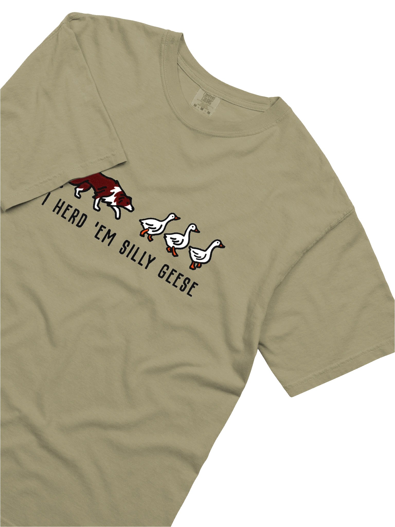 I Herd 'Em Silly Geese T-Shirt(Embroidered) of a Border Collie(Red) product image (8)