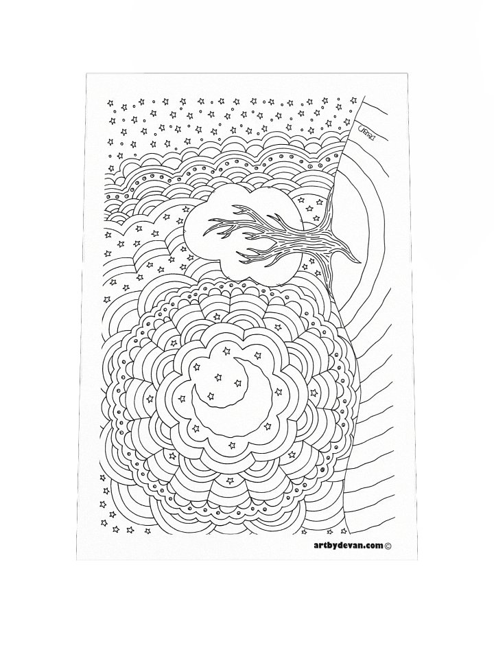 Color Your Own Art: Moonlight Moon product image (1)