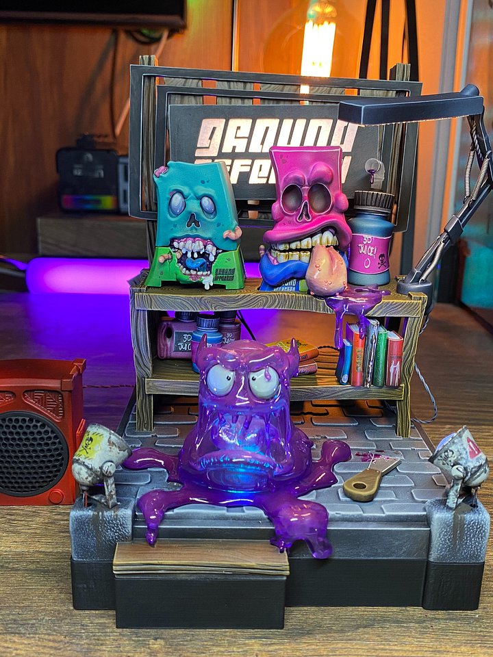 Zombie Printer Diorama - STL product image (1)