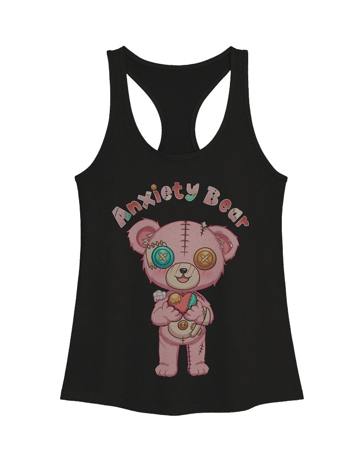 Anxiety Bear Heart Women's Razorback Tank product image (1)