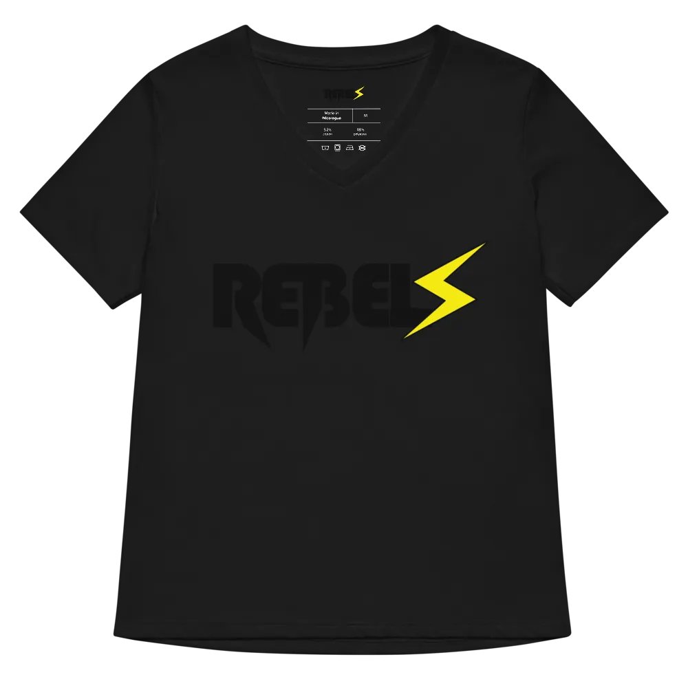 Woman's V Neck | Black | Black/Yellow product image (6)