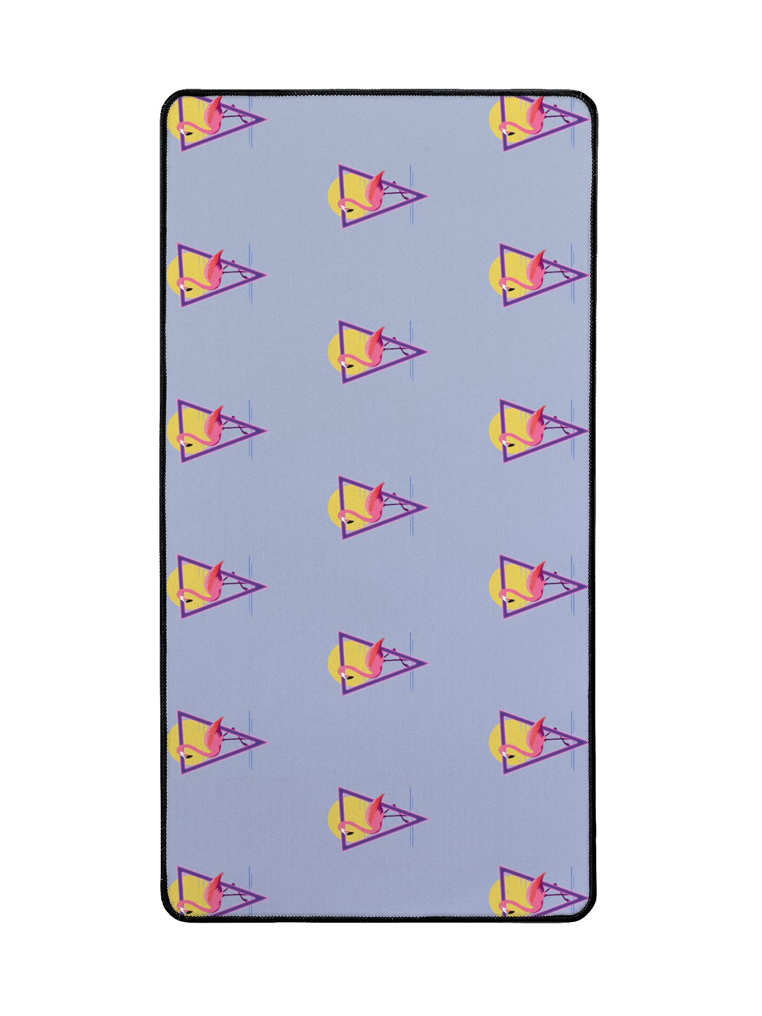Pink Purple Gaming Desk Mat - Retro Flamingo Design product image (3)