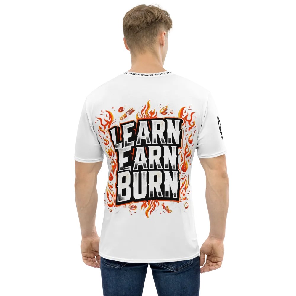 Learn, Earn, Burn White Tee product image (1)