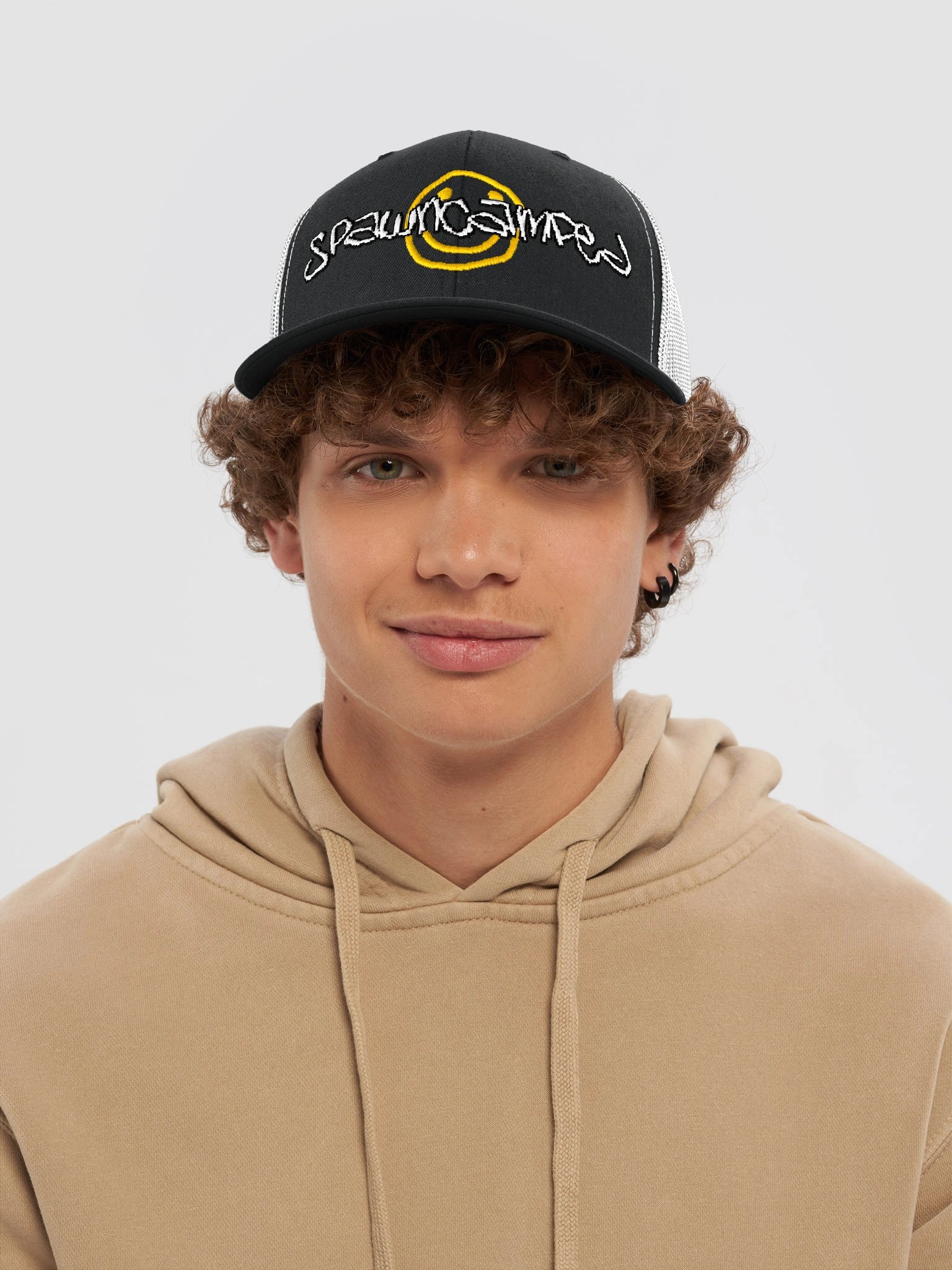 spawncamped "smiley" trucker hat product image (5)