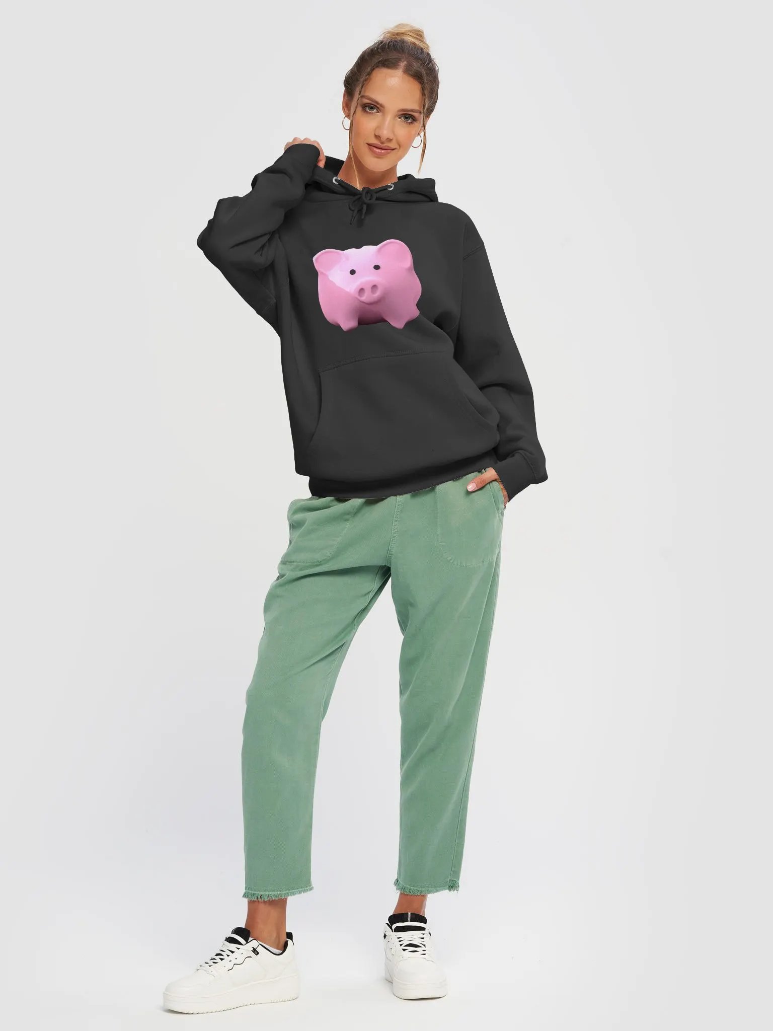 WUPPLES® Premium Pullover Hoodie - Pink Pig | Pink Power product image (3)