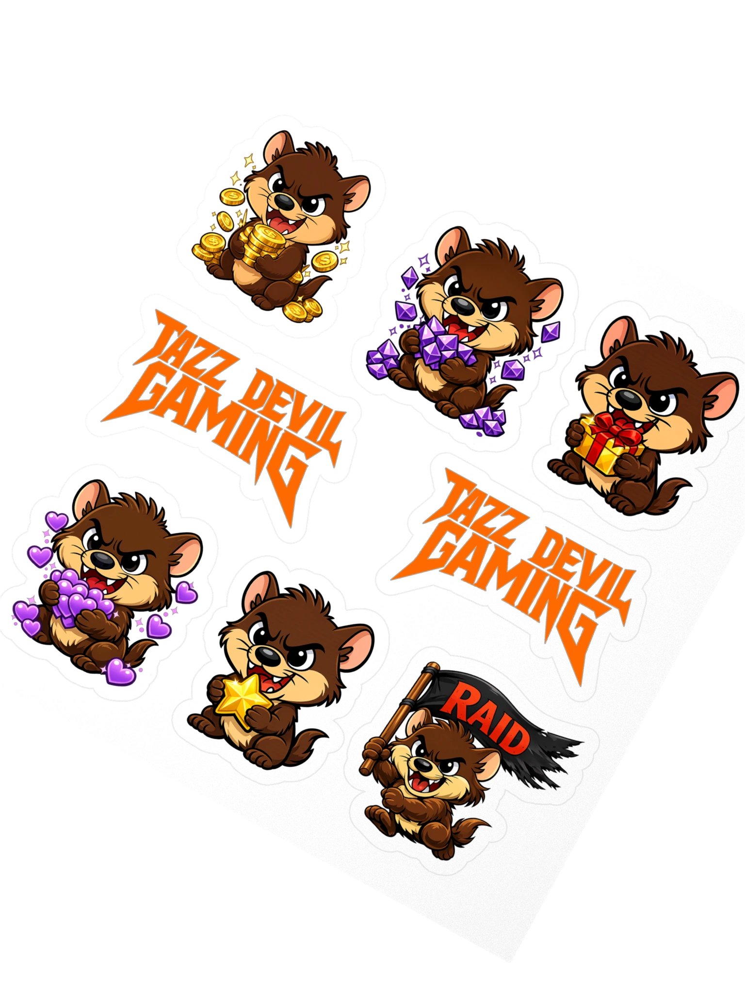 Tazz Devil Gaming Mascot Sticker Set product image (2)