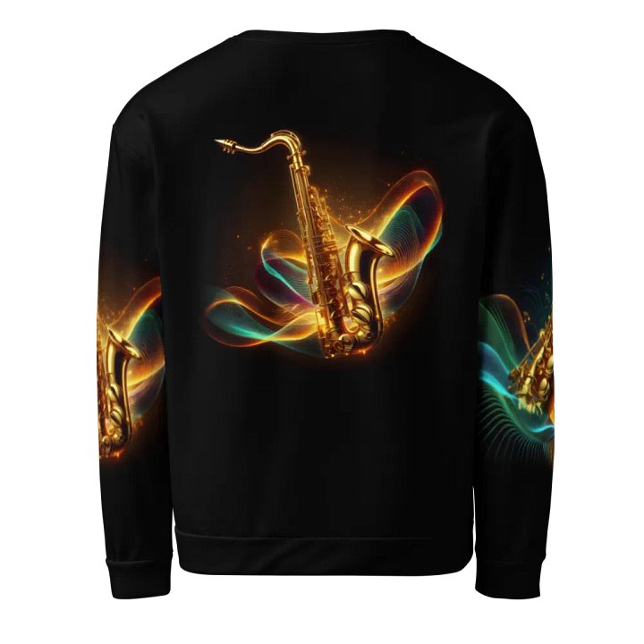 Golden Saxophone Musical Instrument - All-Over Unisex Sweatshirt #3 product image (2)