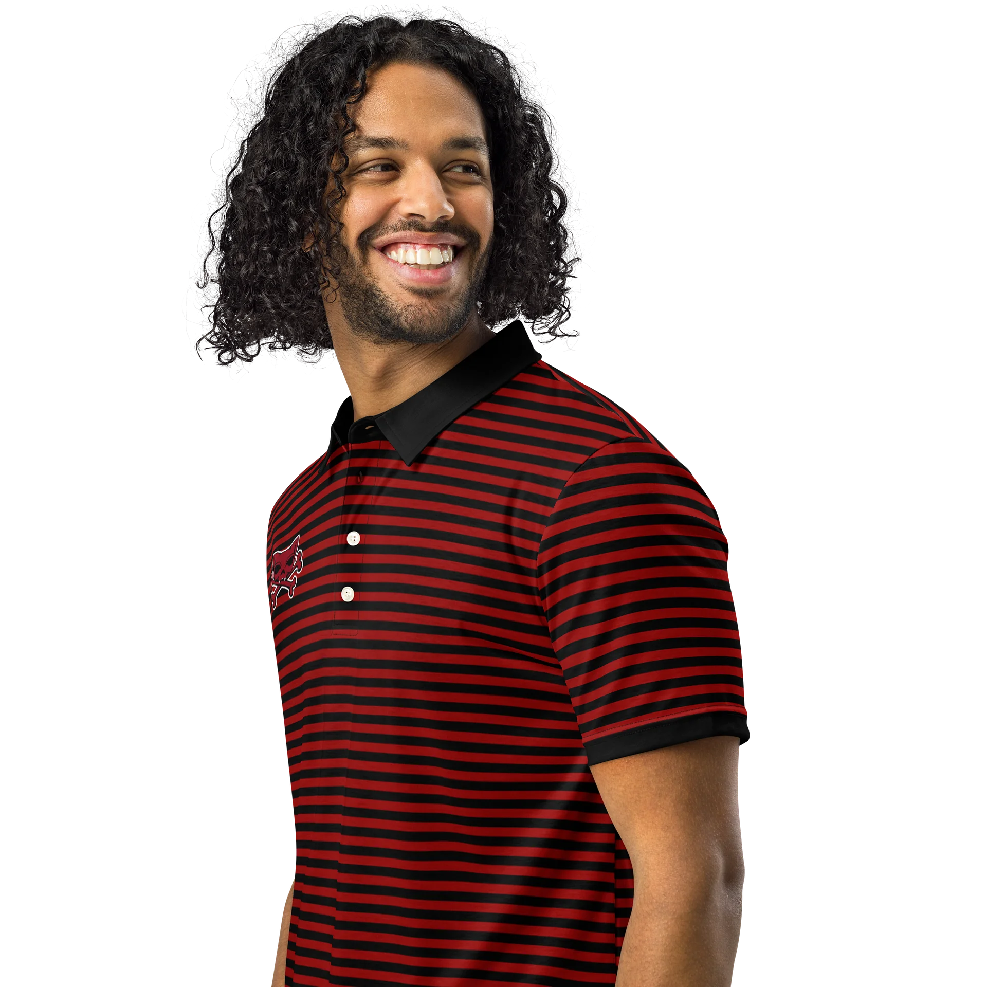 Red and Blaque Red Kat Skull Polo product image (2)
