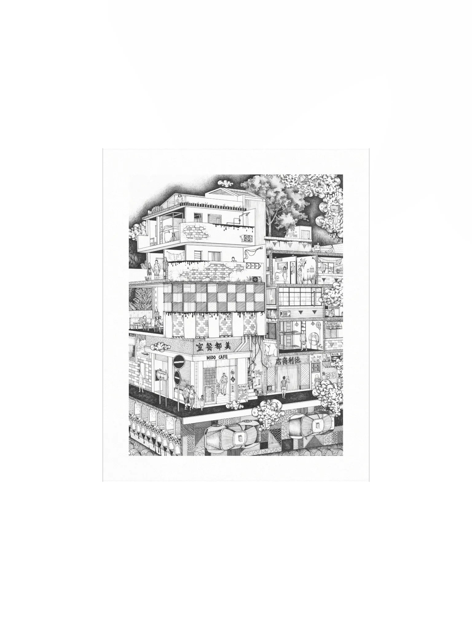 Temple Street - Original Art Print product image (2)
