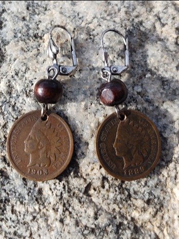 Vintage 1889-1903 Penny Earrings product image (2)