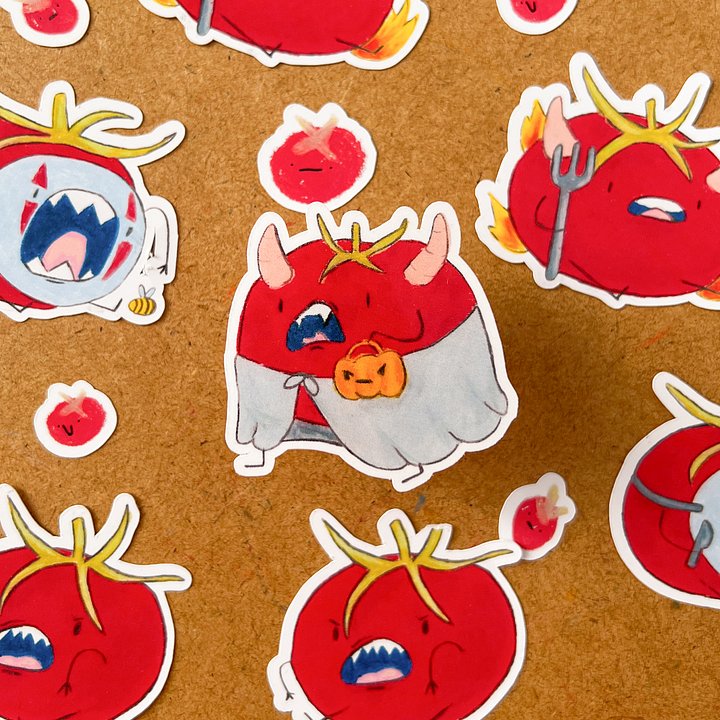 Ghost tomato sticker product image (2)