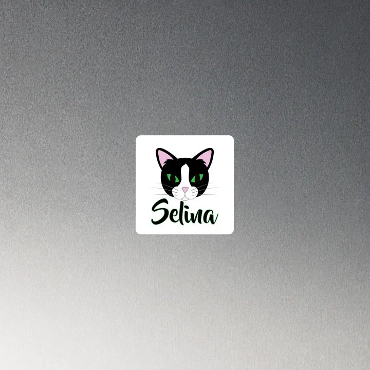Selina the Tuxedo Cat - Die-Cut Magnets product image (2)