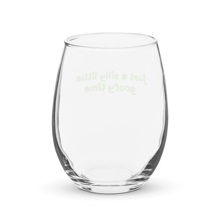 silly little goofy time green wine glass product image (2)